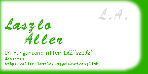 laszlo aller business card